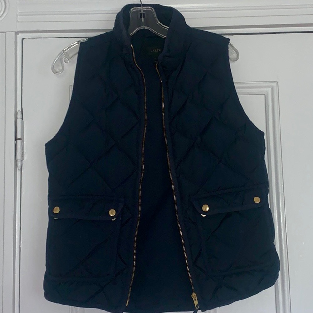 J. Crew small navy quilted vest